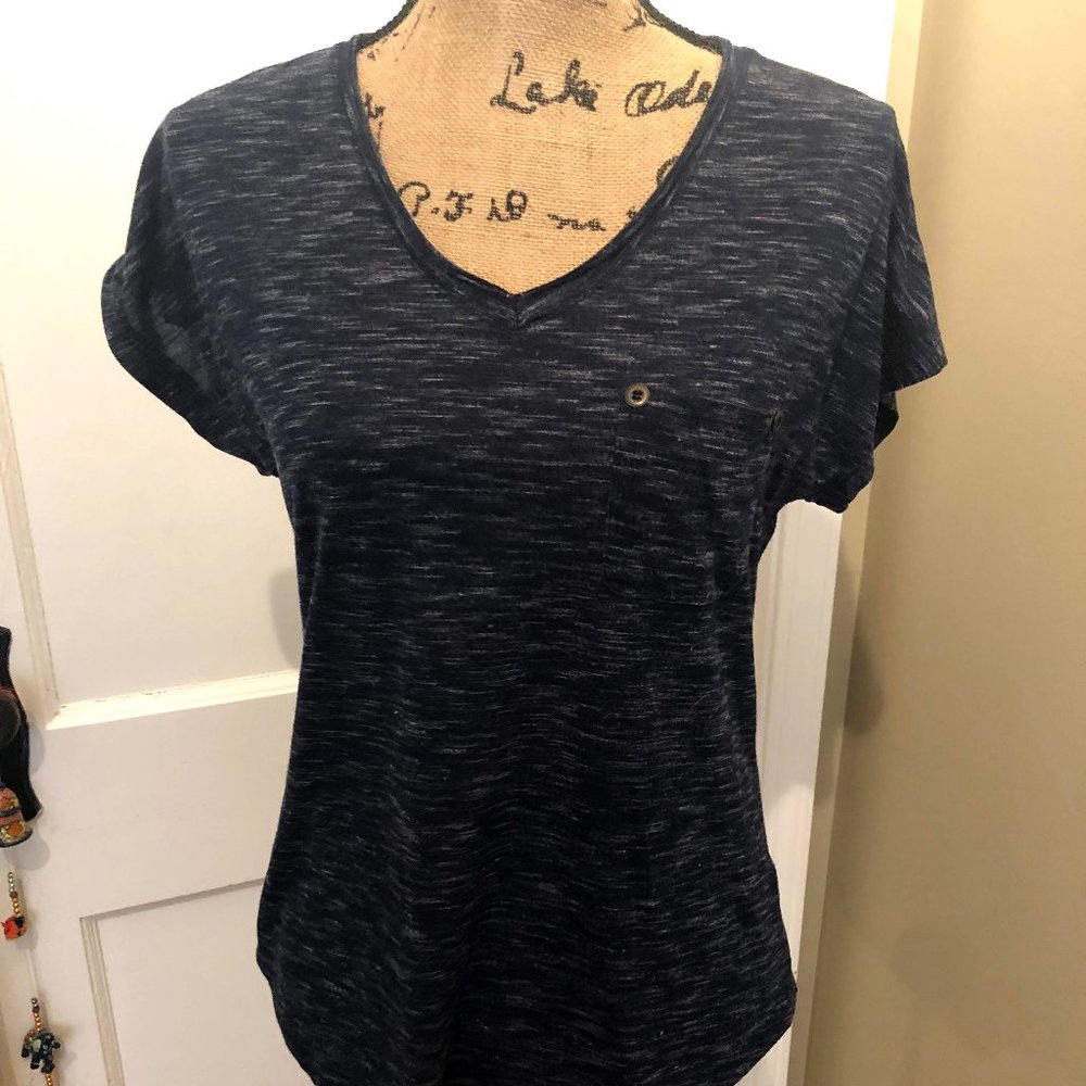 Navy short sleeve shirt with pocket